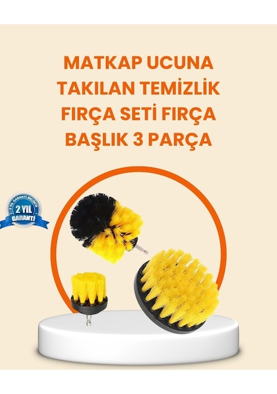 Matkap Ucu Fırça Seti Halı Fayans Zemin Temizliği