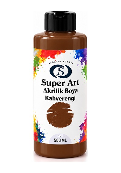 Super Art Akrilik Boya Kahverengi 500 Ml 1 Şişe