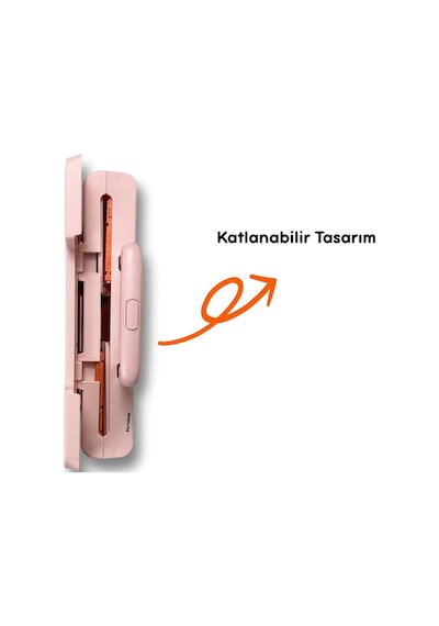 4 Tekerlekli, 55 Litre Pembe Katlanır Alışveriş Arabası - Hareketli Tutacaklı