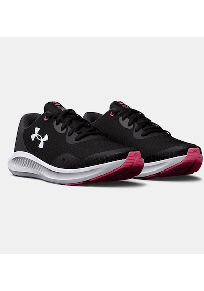 Under Armour Kız Çocuk UA Charged Pursuit 3 Koşu Ayakkabısı 3025011-001 Black  Jet Gray  White