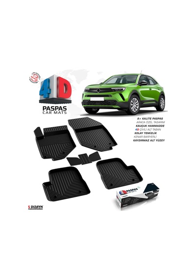 Opel Mokka 4d Havuzlu Paspas 2020 Üzeri A+ Kalite 4ds-83337