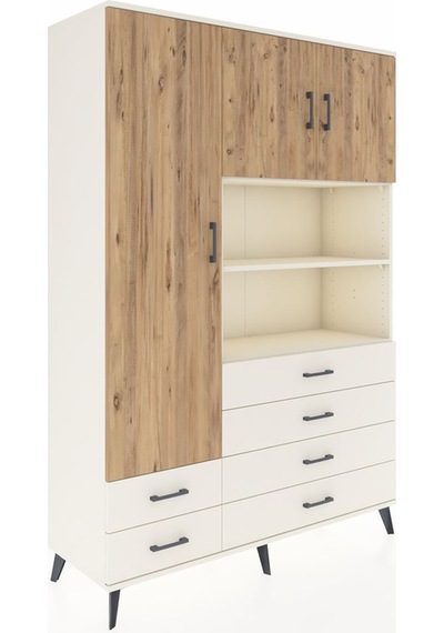 Hyperion Dolap 8 Raflı 6 Çekmeceli 3 Kapaklı 132x44x195 Aytaş... Aytaşı