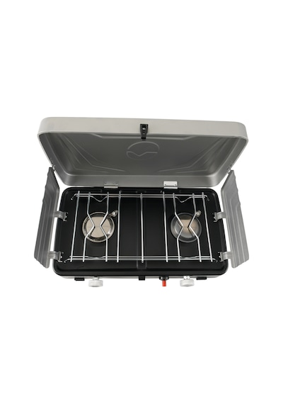 Outwell Katmai Duo Stove Çift Brülörlü Kompakt Portatif Ocak Gri