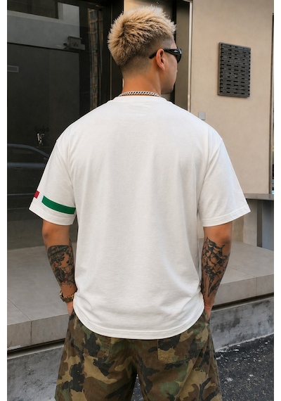 Tarz Cool Erkek Regular Baskılı Tişört Mexico Yazılı %100 Pamuk Rahat Kesim T-shirt Beyaz