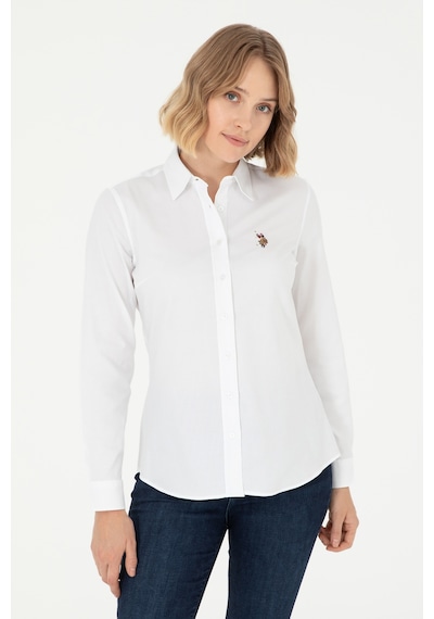 U.s. Polo Assn. Kadın Beyaz Gömlek Basic 50295710-vr013 Beyaz