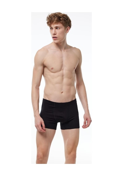 Malabadi 058 Erkek Modal Likralı Boxer-Siyah
