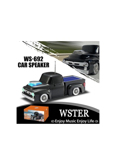 Kamyonet Şeklinde Bluetooth Speaker Sd Kart Usb Fm Radyolu Şarjlı Taşınabilir Kablosuz Hoparlör