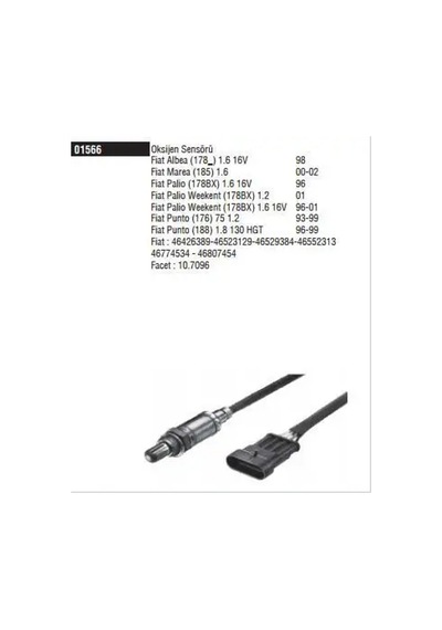 Doduco 1566 Oksijen Sensoru 1148070 1628kn 46426389