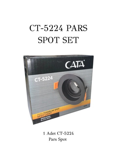Cata Pars Spot Set 1 Adet Ct-5224 +1 Adet Ct-4212 Beyaz Işık + 1 Adet Ct-9263 Siyah