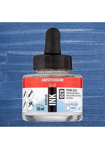Talens Amsterdam Acrylic Ink 30ml 820 Pearl Blue