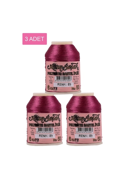 3 Adet Altınbaşak Oya Ve Dantel İpi 20 Gr - Royaleks - No: 089 Çok Renkli