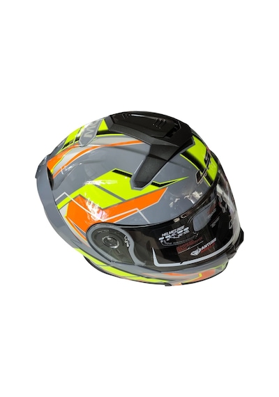 Ls5 Helmets Çeneden Açılır Kask Vizörlü Nardo Gri - Sarı Gri