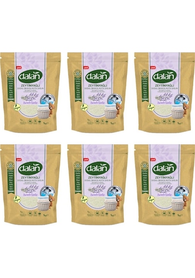 Dalan Lavanta Esintisi Zeytinyağlı Doğal Granül Matik Sabun Tozu 32 Yıkama 6 x 1 KG