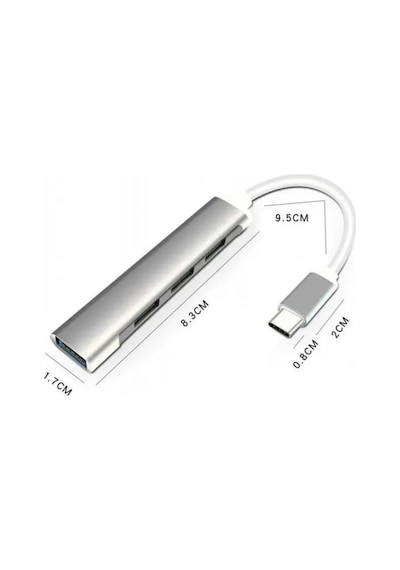 Type-c To Usb Hub 4 Port Çoklayıcı Apple Uyumlu MacBook İle Çoğaltıcı