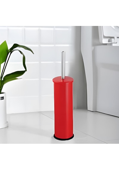 Zethome Paslanmaz Tuvalet Fırçası Banyo Fırçası Kırmızı