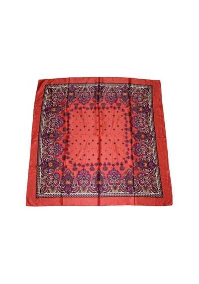 Tikitonki Nar Çiçeği Renkli Kare Kesim Eşarp - 90x90 Canlı Ve Şık Aksesuar Nar Çiçeği Nar Çiçeği