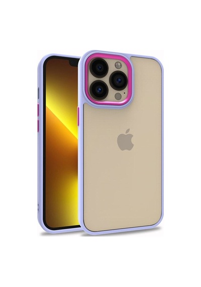 Apple Uyumlu iPhone 13 Pro Kılıf Zore Flora Kapak Lila