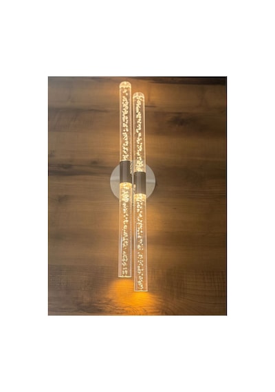 Bubbleflux Dubble Large 51 Cm Modern Tasarım Led Aplik - Duvar Lambası - Antrasit Gri - Pilli - Günışığı Antrasit Pilli