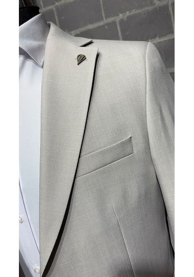Dupont Classics Dupont Slim Fit Mono Yaka 6 Drop Yarım Astar Çift Yırtmaç 2'li Takım Elbise Krem Dupont Classics Dupont Slim Fit Mono Yaka 6 Drop Yarım Astar Çift Yırtmaç 2'li Takım Elbise Krem