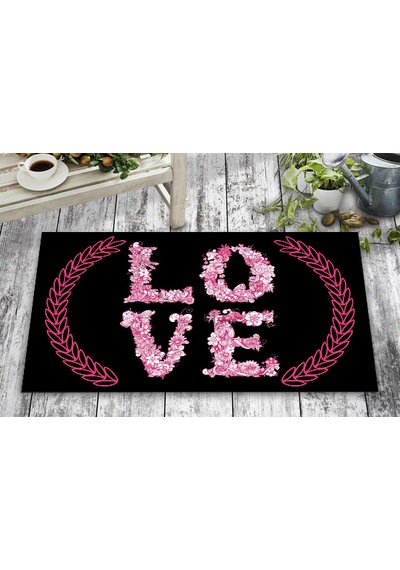 40x70 Cm Dekoratif Kapı Önü Paspası Dijital Baskılı, Kaymaz Pvc Tabanlı, İnce Ve Şık Tasarımlı İç Dış Kapı Paspası Siyah Beyaz