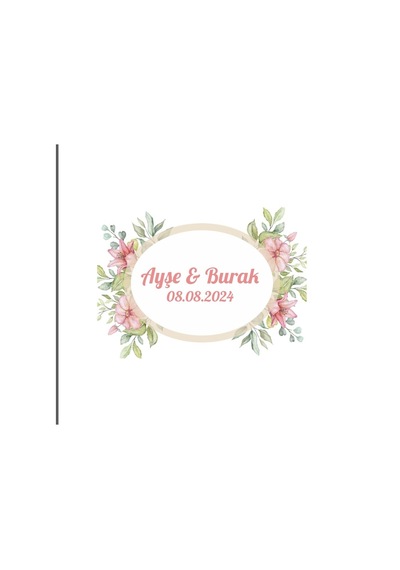Altın Rengi Yuvarlak Defne Çelengi Etiketi Kına Nişan Düğün 3x3 Cm Özel Etiket / 50 Adet Sticker Beyaz