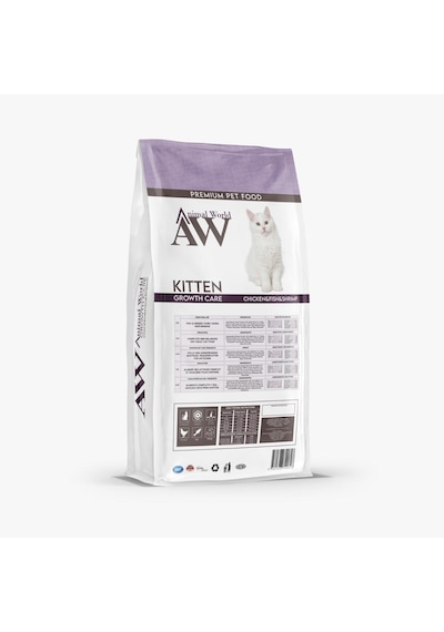 Animal World Tavuk Balık ve Karidesli Yavru Kedi Maması 15 KG