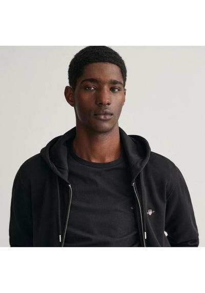 Gant Erkek Siyah Regular Fit Kapüşonlu Sweatshirt-11258 Siyah