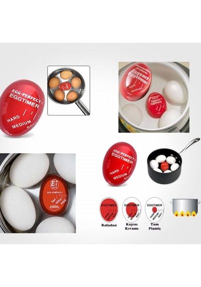 Yumurta Haşlama Aparatı Dublör Yumurta Pişirme Aleti Egg Timer Çok Renkli