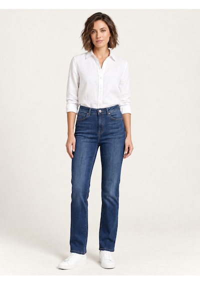 22985-73609 Kadın Straıght Fit Hıgh Rıse Denim Pantolon 22985-73609 Koyu Mavi