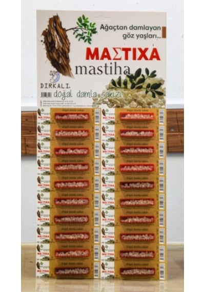 Dırkalı Mastiha Damla Sakızı Kartela 1 G 20'li