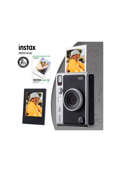 Instax Mini Evo Fotoğraf Makinesi + 10lu Film + Çerçeve Instax Mini Evo Fotoğraf Makinesi + 10lu Film + Çerçeve