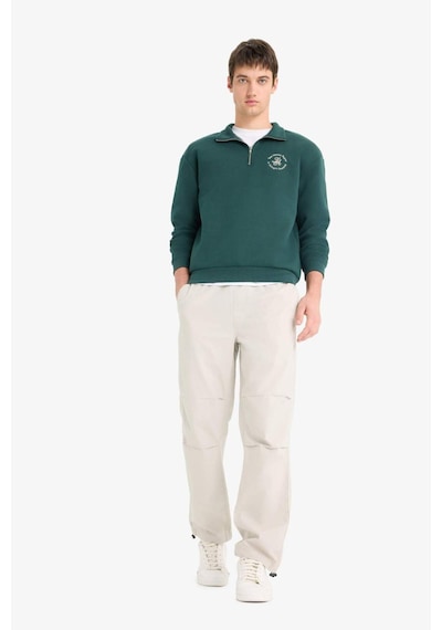 Defacto Boxy Fit Dik Yaka Fermuarlı Baskılı Sweatshirt E9416ax25augn536 Yeşil Defacto Boxy Fit Dik Yaka Fermuarlı Baskılı Sweatshirt E9416ax25augn536 Yeşil