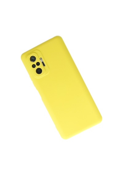 Xiaomi Redmi Note 10 Pro Uyumlu Kılıf Nano İçi Kadife Silikon - Sarı