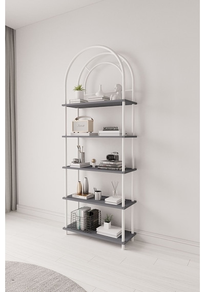 Çevir Kur Atlantik Çam Bohem Kitaplık Çok Amaçlı, 5 Raflı, Dekoratif Dolap 199x71x29 Cm Antrasit Çevir Kur Atlantik Çam Bohem Kitaplık Çok Amaçlı, 5 Raflı, Dekoratif Dolap 199x71x29 Cm Antrasit
