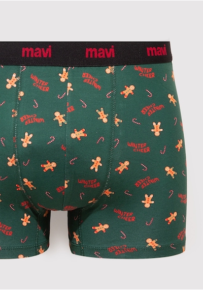 Mavi - Baskılı Boxer 0912133-71871 Yeşil