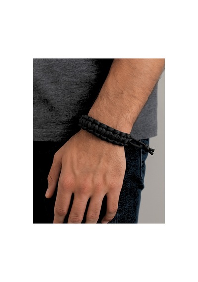 Taktik 2'li Paracord Survival Bileklik Siyah