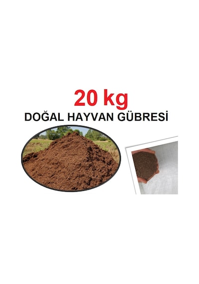 Hayvan Gübresi 20 KG Ahır Gübresi Doğal Gübre Büyükbaş Gübresi