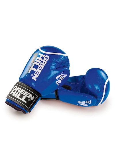Green Hill Mavi Boks Eldiveni Panter Daire Desenli