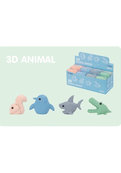 Gıpta Silgi 3d Anımals 24 Lü K235500