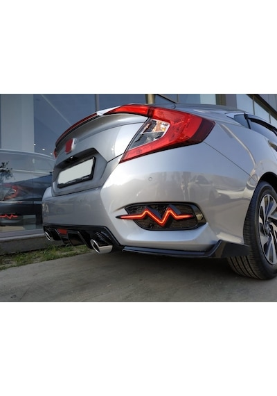 Honda  Cıvıc Fc5 2016-2020 Rıtım Dızayn Arka Sıs Ledı  Kırmızı