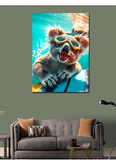 Kanvas Tablo Mutlu Koala 50cmx70cm