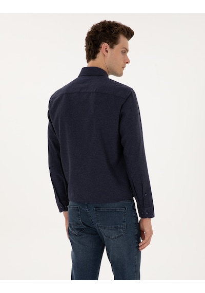 Pierre Cardin Erkek Lacivert Gömlek Desenli 50316751-vr033 Lacivert