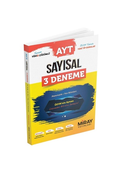 Miray Yayınları Ayt Sayısal 3 Deneme Matematik Fen Bilimleri