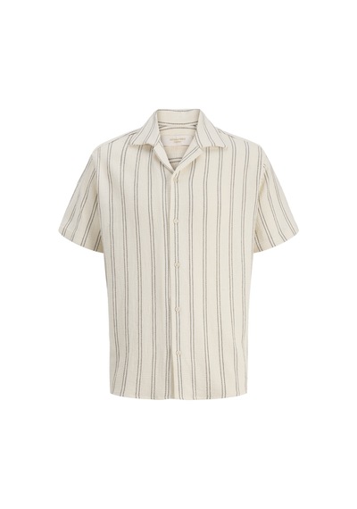 Jack & Jones Erkek Relaxed Fit Resort Yaka Gömlek - Coba - 12271060 Antique White