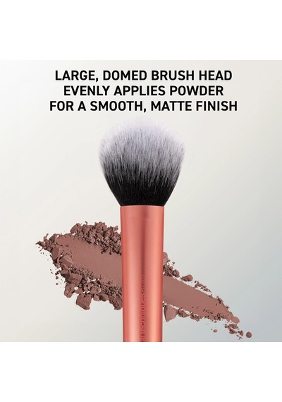Real Techniques Ultra Peluş Pudra Makyaj Fırçası, Pudra, Bronzlaştırıcı Ve Allık, Şeffaf, Yapılabilir Kapsama Alanı, Büyük, Kabarık Pudra Fırçası, Vegan, Zulümsüz Ve Sentetik Kıllar, 1 Adet