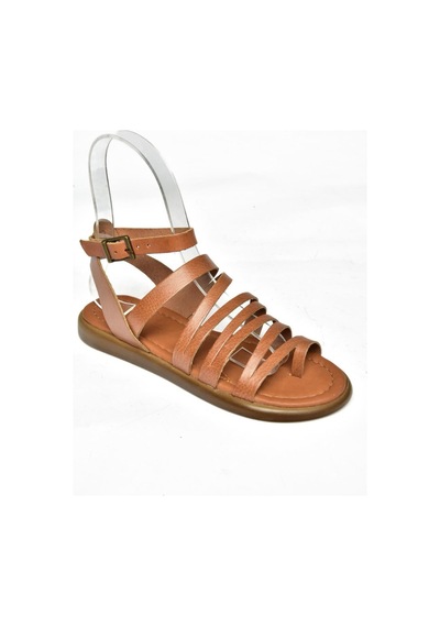 Fox Shoes S291016103 Taba Hakiki Deri Kadın Sandalet Taba