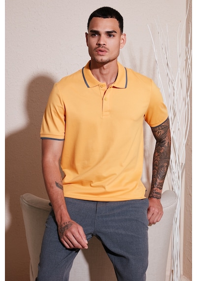 Buratti Pamuklu Regular Fit Erkek Polo Yaka T Shirt 5902063 Hardal