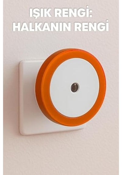 Promosyonca Yuvarlak Otomatik Gece Lambası, Işığa Duyarlı Ldr Sensörlü, Fotoselli Pembe Enerji Sınıfı A 10 Parça Siyah 84192556