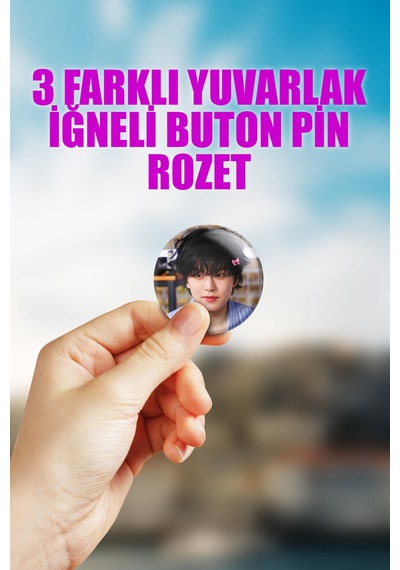 Seungmin Stray Kids Kpop Çanta Süsü Rozet İğneli Buton Rozet Seti 3 Adet Üçlü