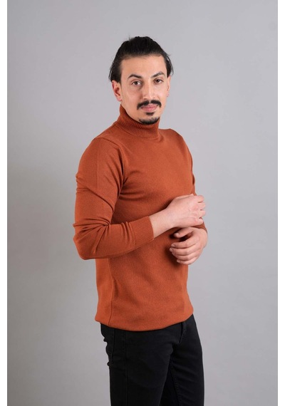 Brng Yarım Balıkçı Slimfit Likralı Erkek Kazak 001